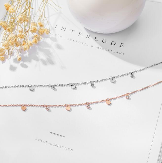Collana cuore acciaio in catena