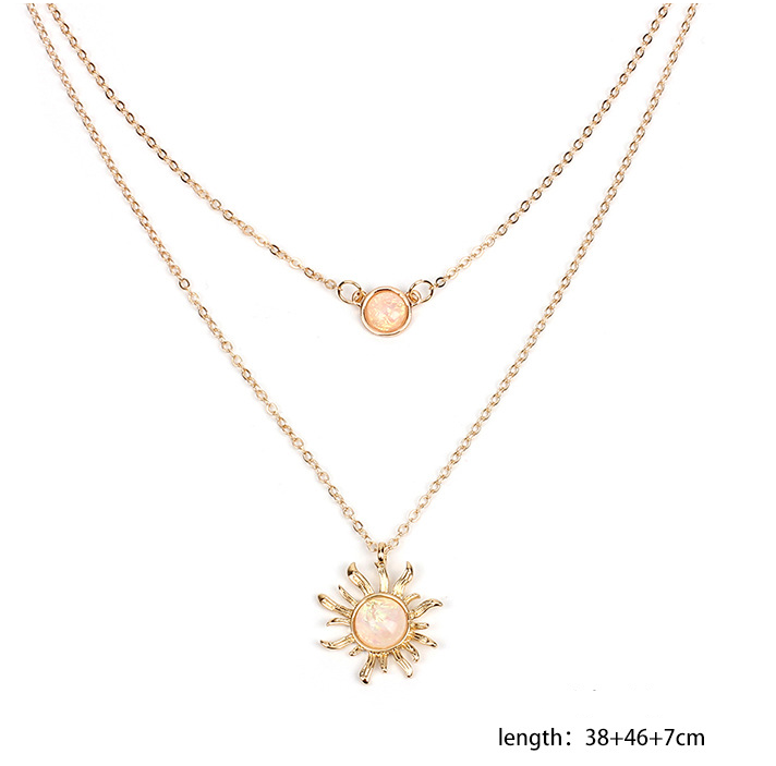 Collana girocollo fiore opale