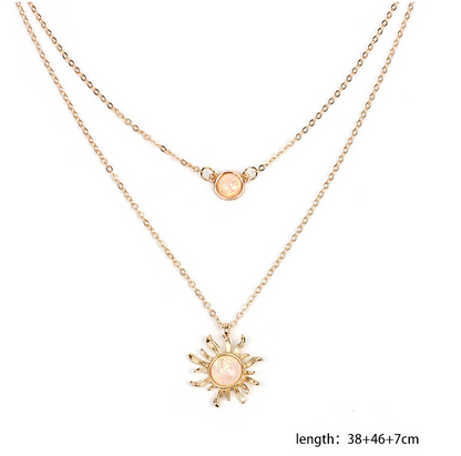 Collana girocollo fiore opale