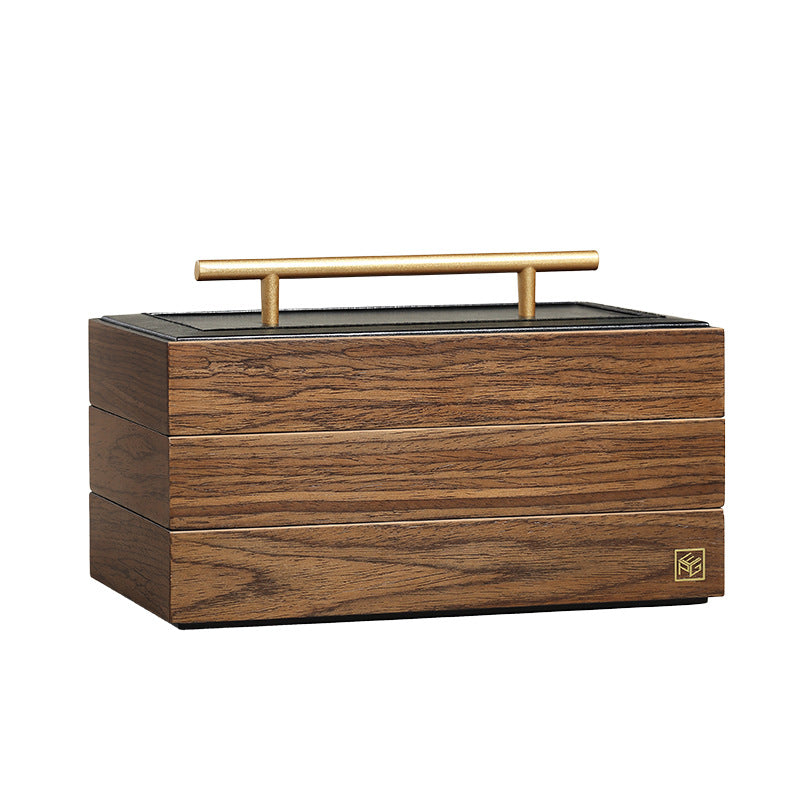 Collana legno ottone tre strati