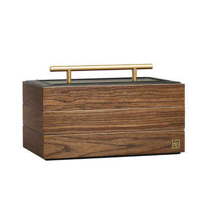 Collana legno ottone tre strati