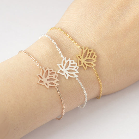 Bracciale loto in acciaio inossidabile