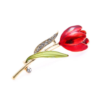 Spilla tulipano diamantata