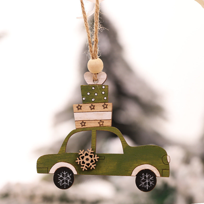 Pendente albero di Natale in legno