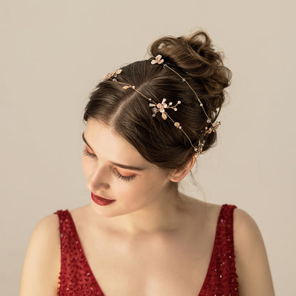 Fascia sposa fiori colorati