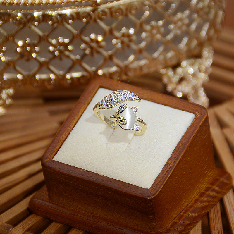 Anello Volpe in Opale