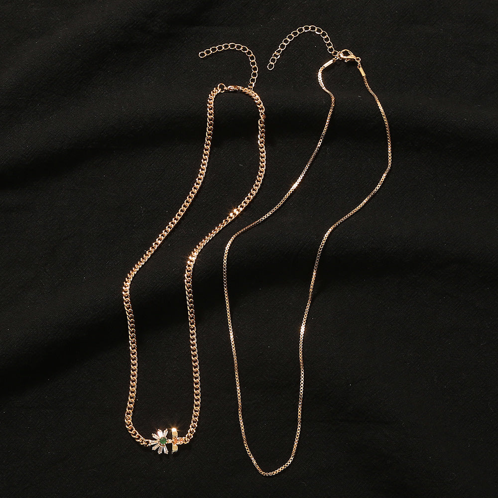 Collana farfalla fiore multistrato
