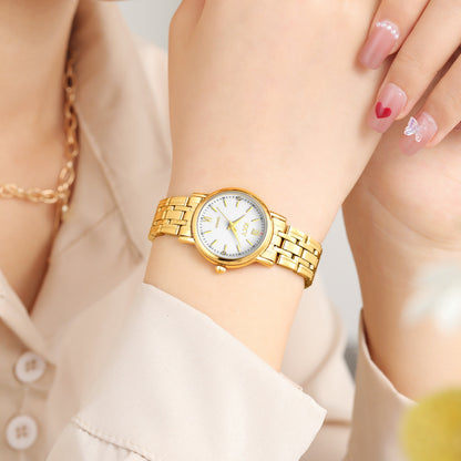 Orologio acciaio impermeabile quarzo rotondo