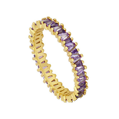 Anello rame con zirconi colorati