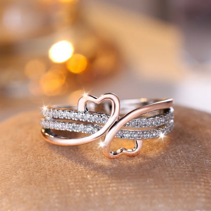 Anello Cuore Bicolore
