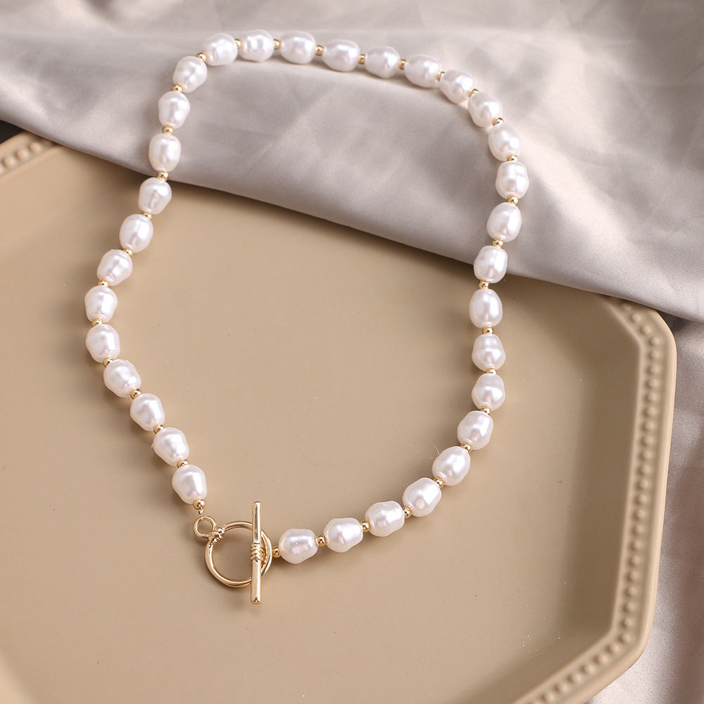 Collana cuore perle oro