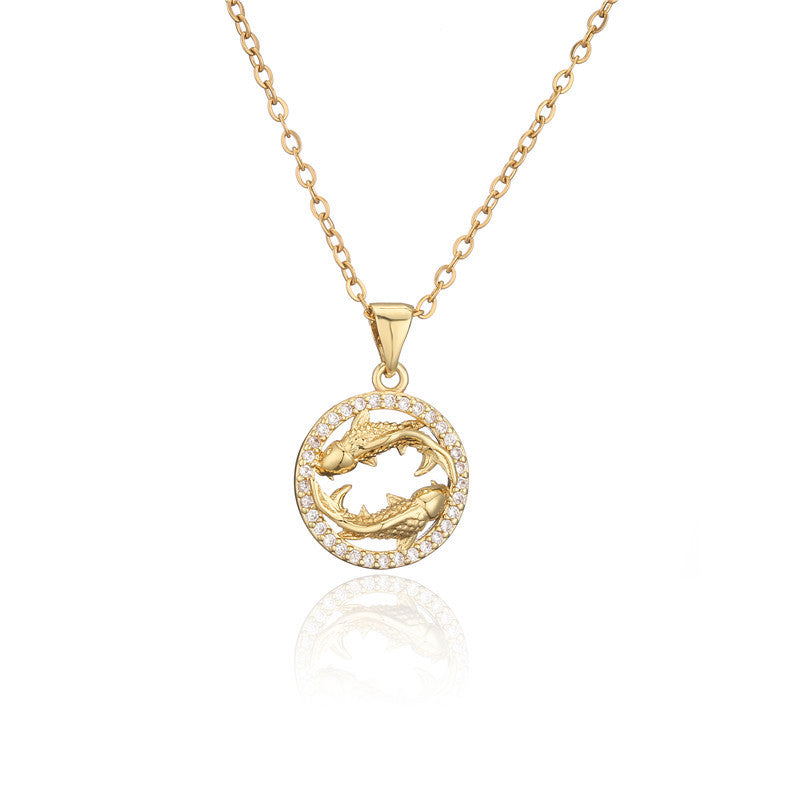 Collana zodiaco dorato