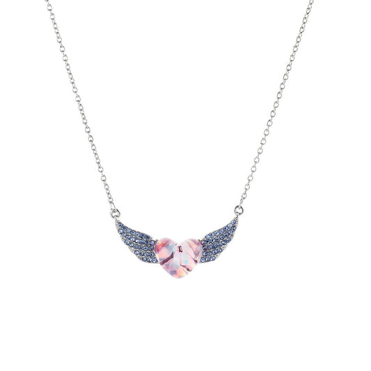 Collana cuore ala d'angelo