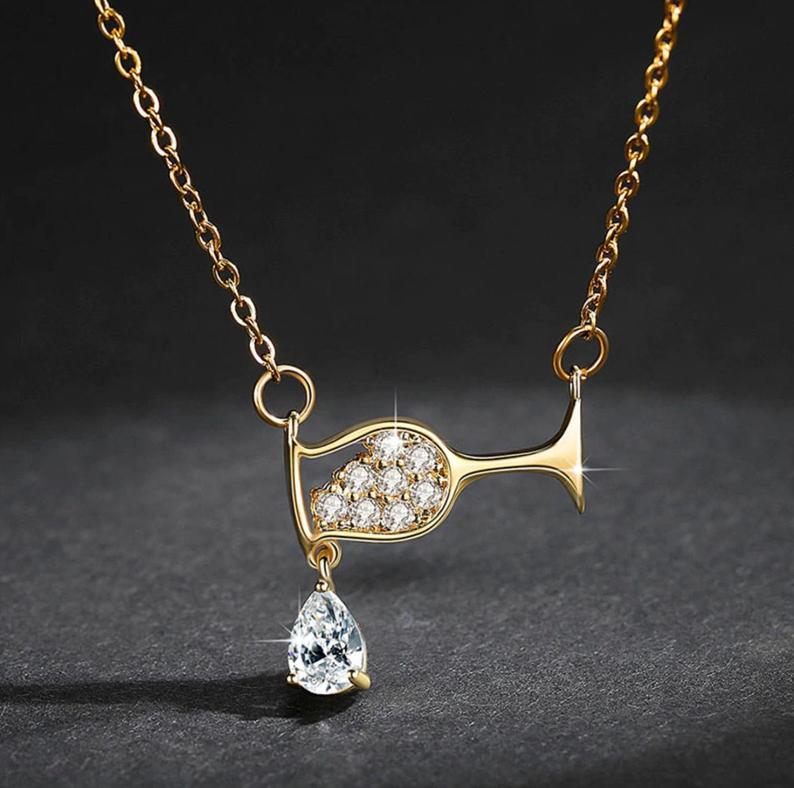 Collana calice vino