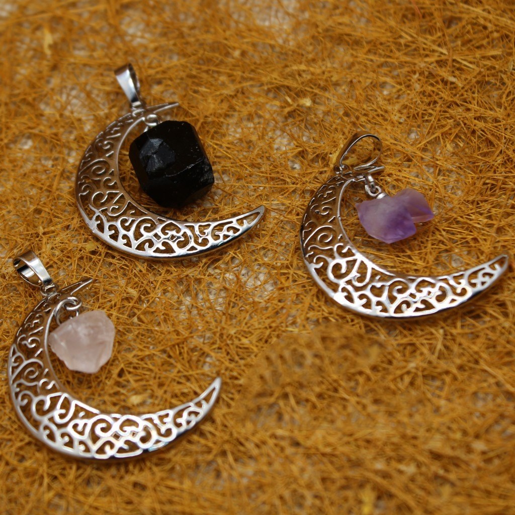 Collana luna tormalina nera