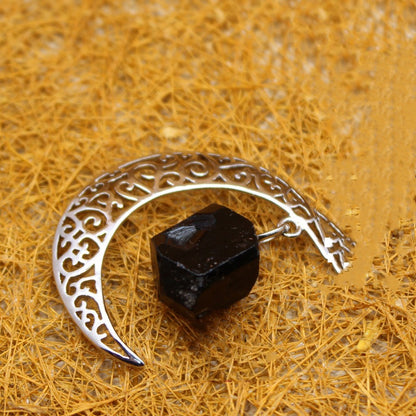 Collana luna tormalina nera
