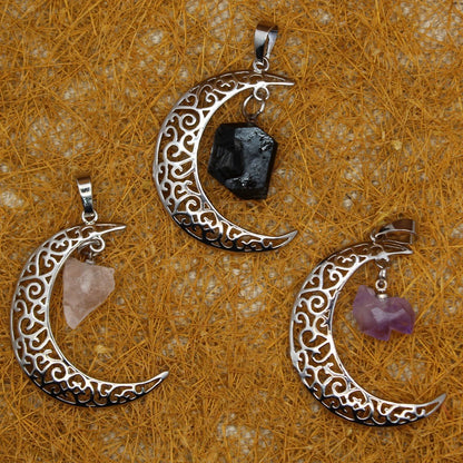 Collana luna tormalina nera