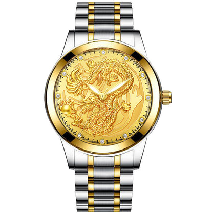 Orologio drago dorato stile cinese