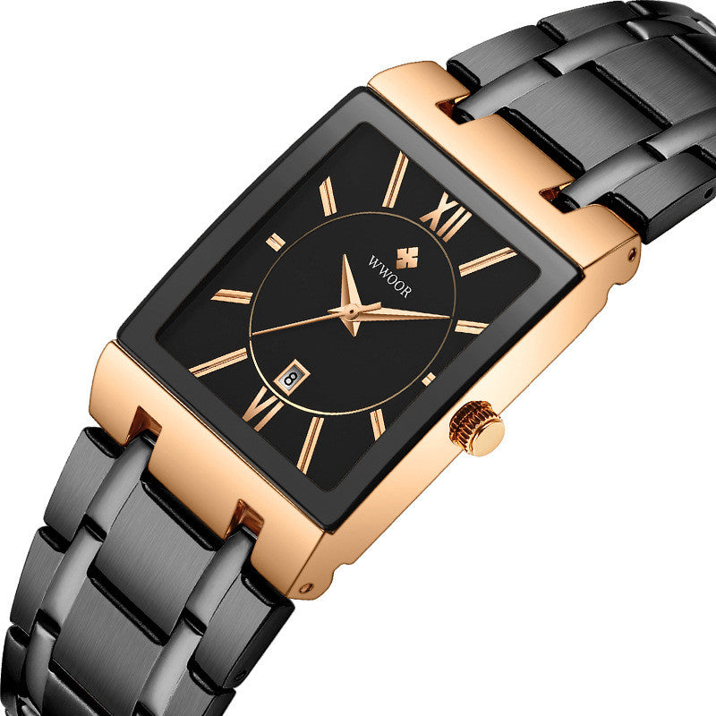 Orologio quadrato acciaio impermeabile