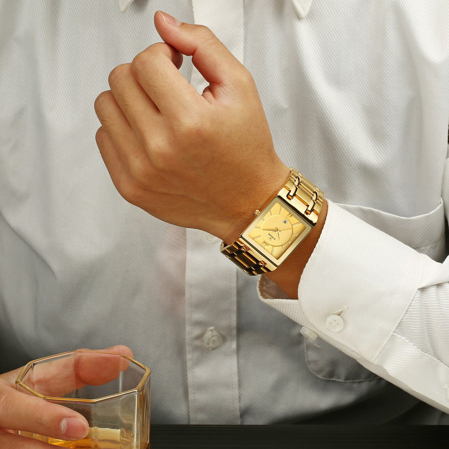 Orologio quadrato acciaio impermeabile
