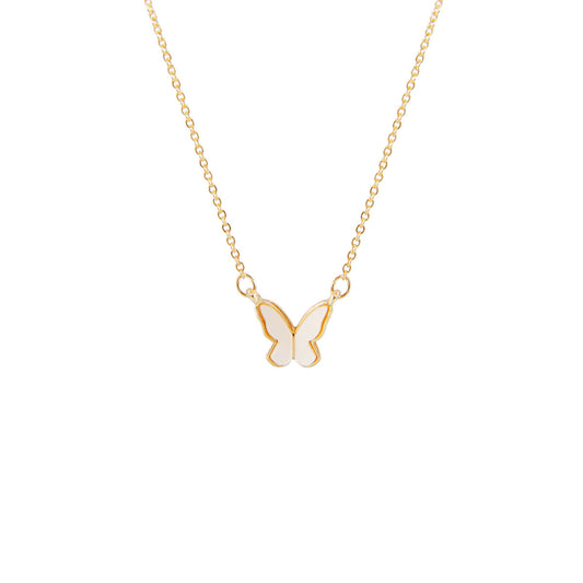 Collana rose e farfalla