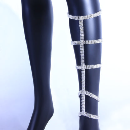 Cavigliera con strass e diamanti