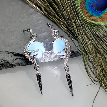 Orecchini pavone diamante da donna