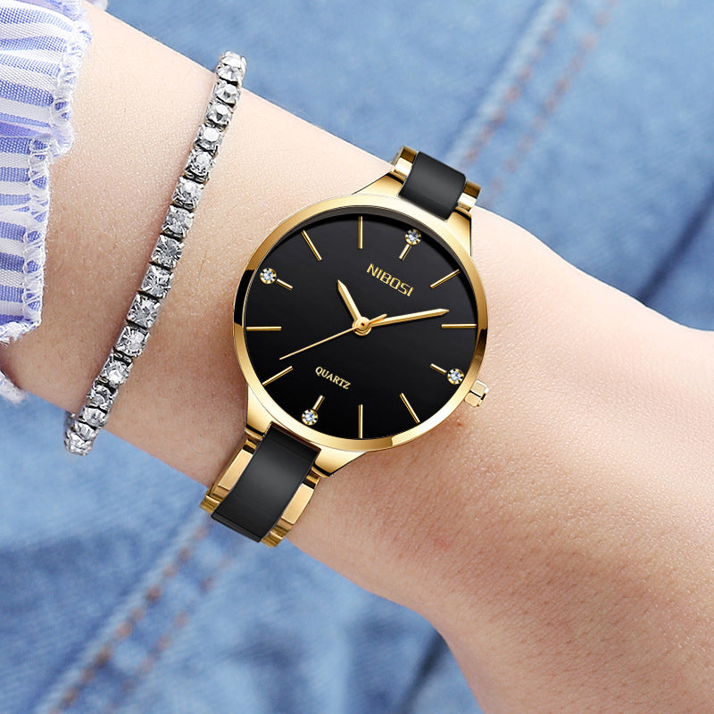 Orologio in ceramica con strass