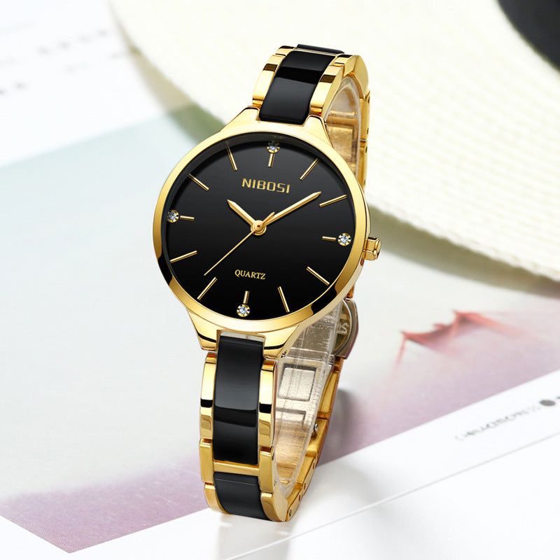 Orologio in ceramica con strass