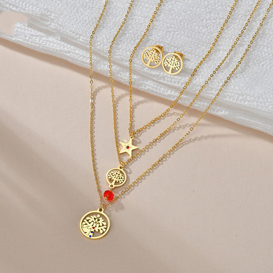 Set Collana e Orecchini Albero della Vita
