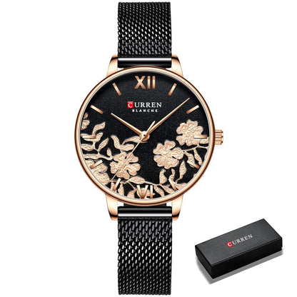 Orologio donna impermeabile piccolo con motivo