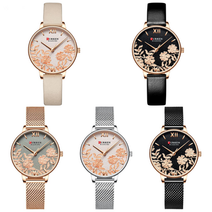 Orologio donna impermeabile piccolo con motivo