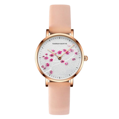 Orologio oro rosa fiore di prugna