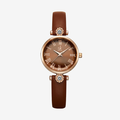 Orologio diamanti e fiori