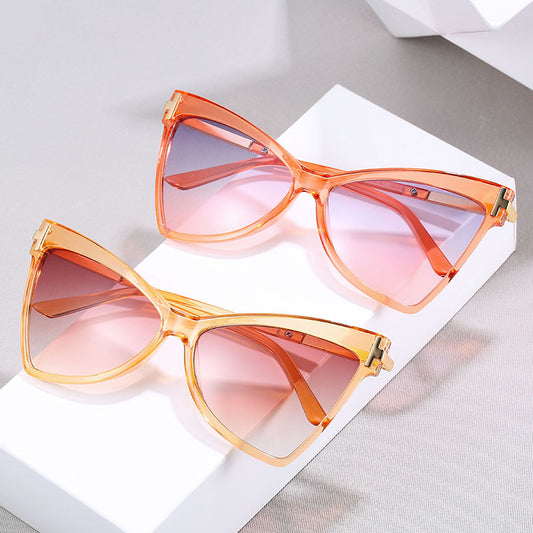 Occhiali cat-eye colore oceano