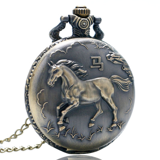 Orologio vintage animali intagliati