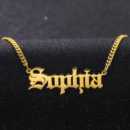 Collana targhetta