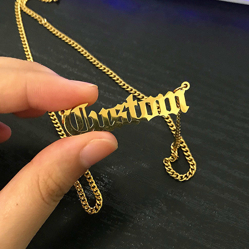 Collana targhetta