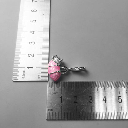 Charm bulldog argento