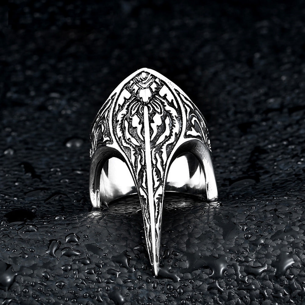 Anello titanio inciso