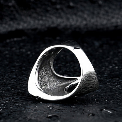 Anello titanio inciso