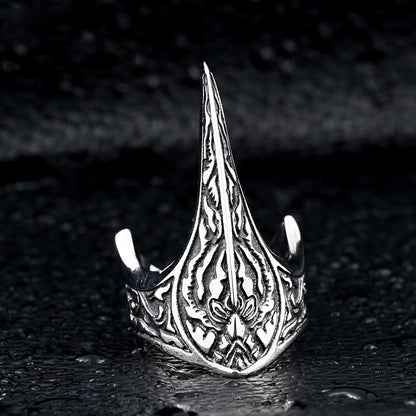 Anello titanio inciso