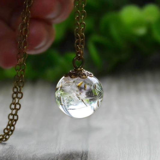 Collana tarassaco in resina