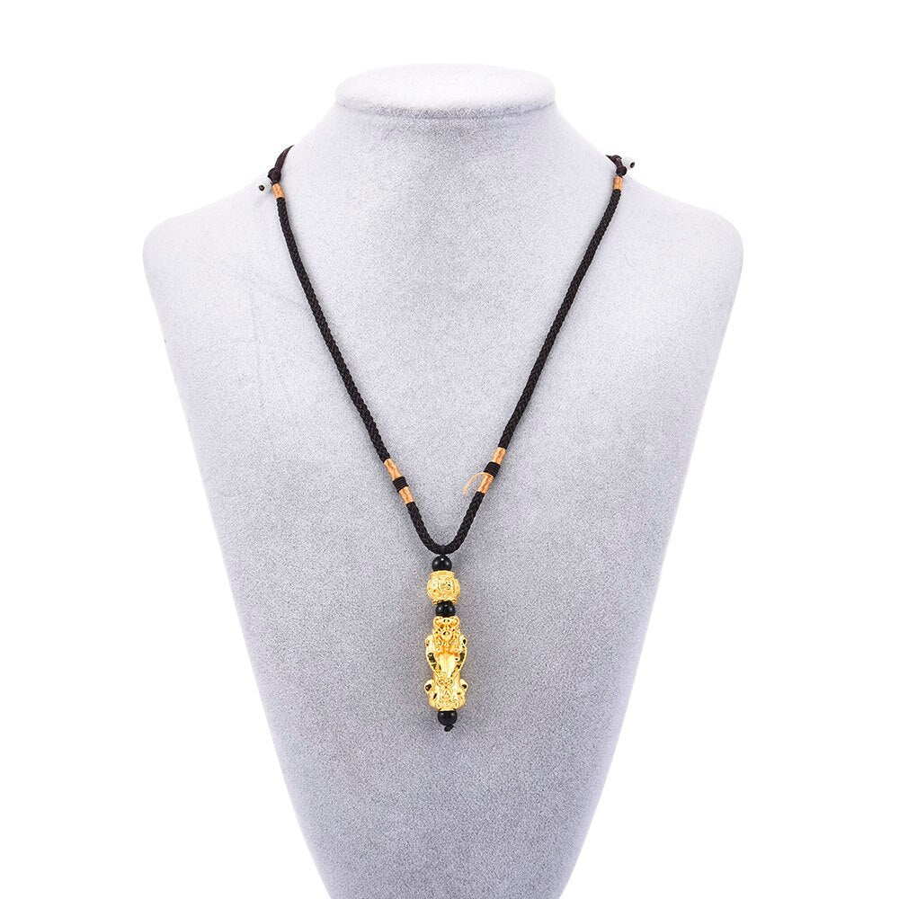 Collana ossidiana Pixiu