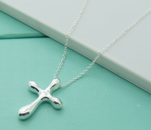 Collana croce argento