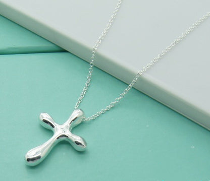 Collana croce argento