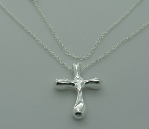 Collana croce argento