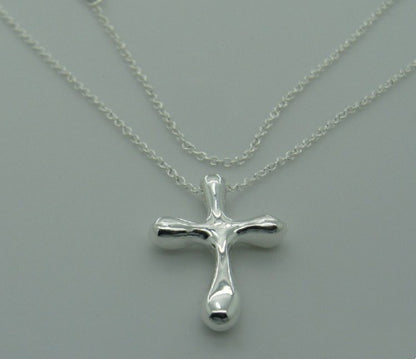 Collana croce argento