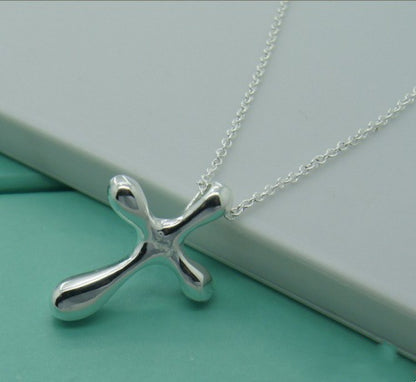 Collana croce argento