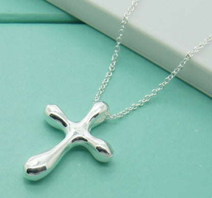 Collana croce argento